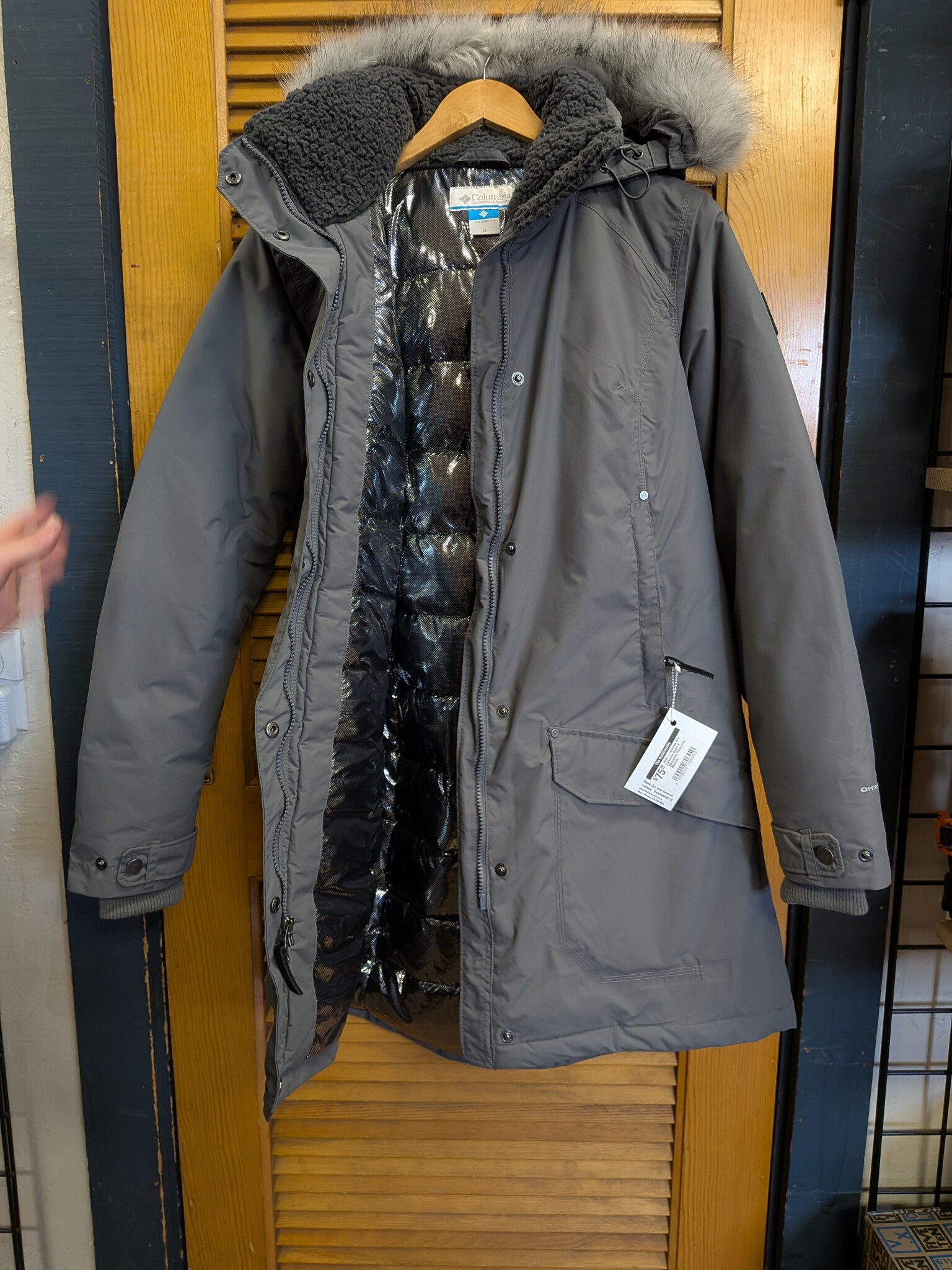 Used - Columbia W's Icelandite Down II Waterproof Parka Grey Medium