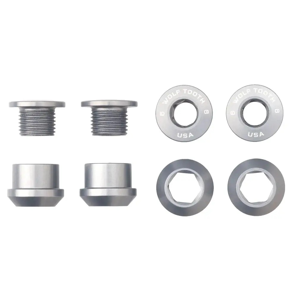 Wolf Tooth Components Wolf Tooth 1x Chainring Bolt Set of 4- 6mm Dual Hex Fittings