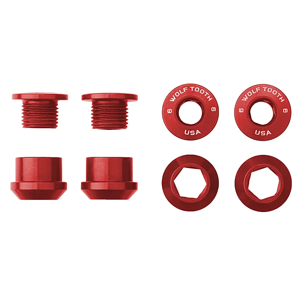 Wolf Tooth Components Wolf Tooth 1x Chainring Bolt Set of 4- 6mm Dual Hex Fittings