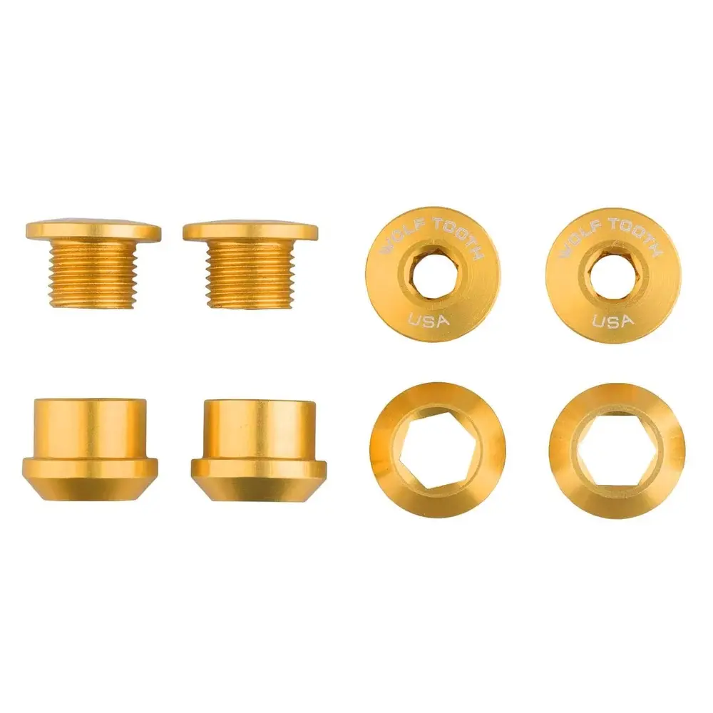 Wolf Tooth Components Wolf Tooth 1x Chainring Bolt Set of 4- 6mm Dual Hex Fittings