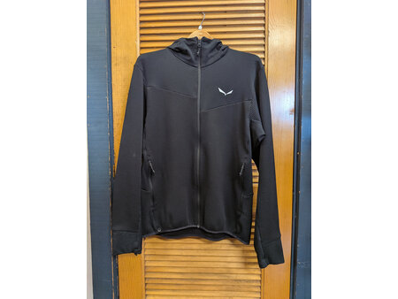 Salewa Used - Salewa Puez Waffle Mid Layer Touring Hoody Black Large