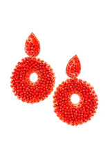 Allie Beads Mary Jo Earrings - Coral