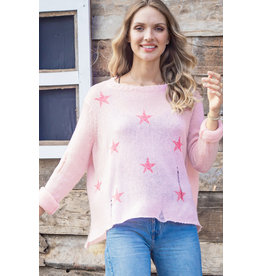 Wooden Ships Distressed Star Sweater