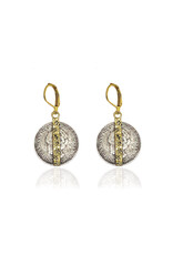 TAT2 Designs Gold Mini Coin & Crystal Bar Earrings