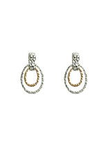 TAT2 Designs Silver Jecna Ovals & Crystal Earrings