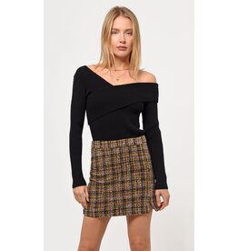 Greylin Jeyden Boucle Mini Skirt
