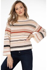 Liverpool Boat Neck Textured Stripe Sweater