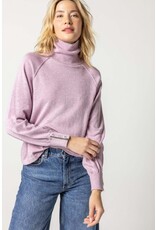 Lilla P Snap Cuff Turtleneck Sweater