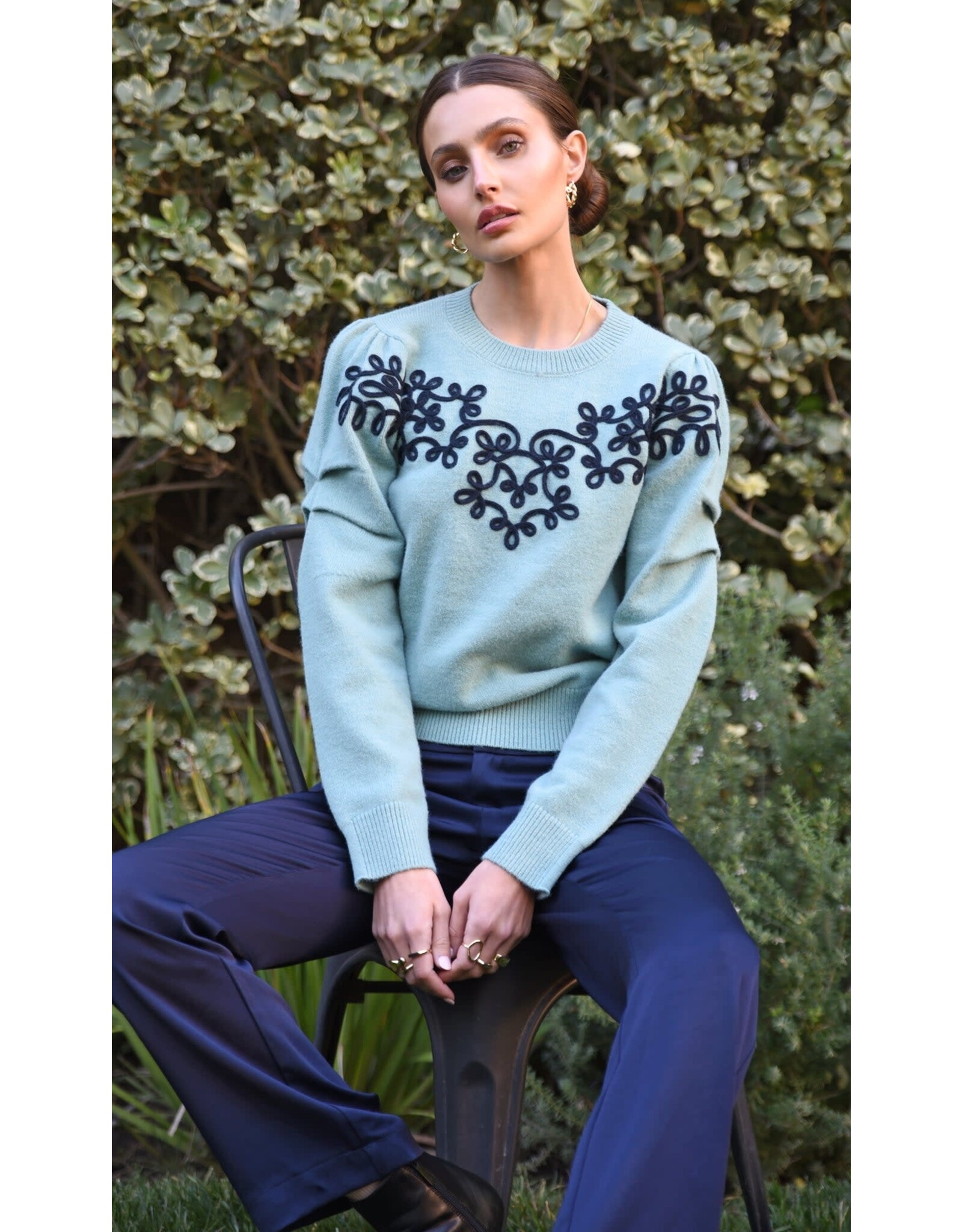 Greylin Cooper Embroidered Sweater