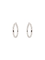 Boucles d'oreilles Anneaux miroirs Or blanc 10K