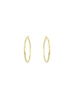 Boucles d'oreilles 35mm Grandes Anneaux tube Créole Or 10K