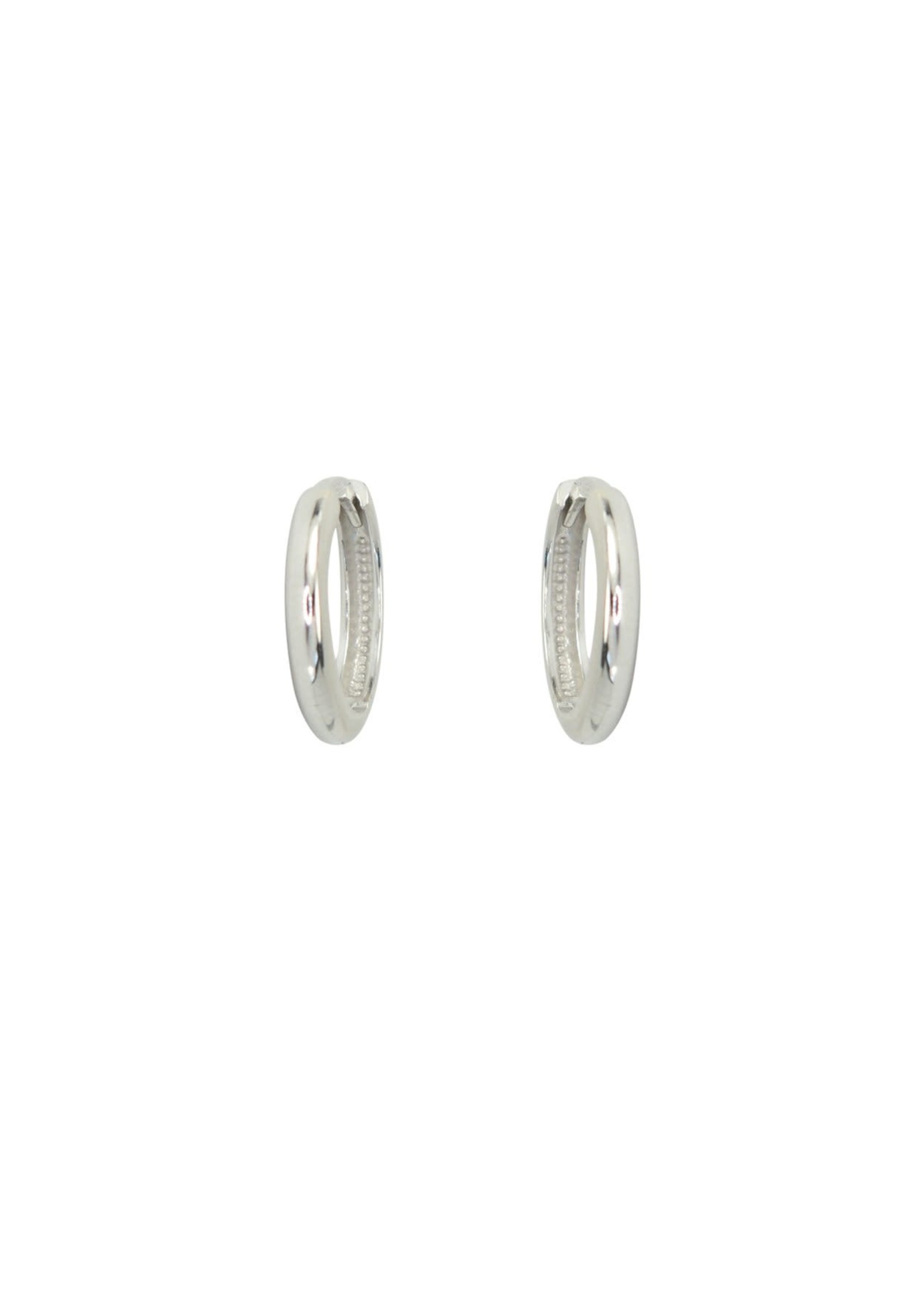 PARÉ Boucles d'oreilles Huggies Or blanc 10K