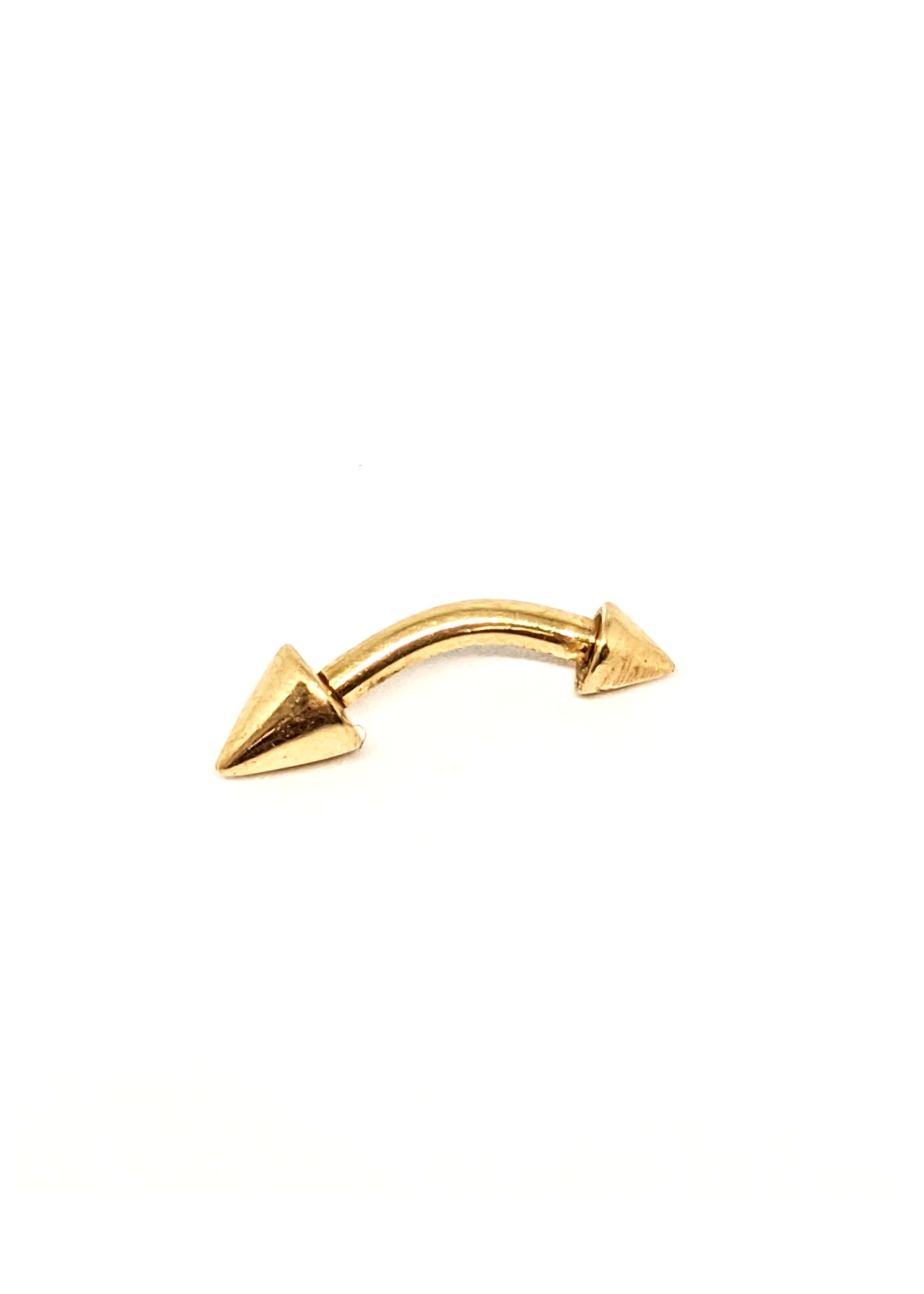 PARÉ Bijou de sourcil double flèche Or 14K