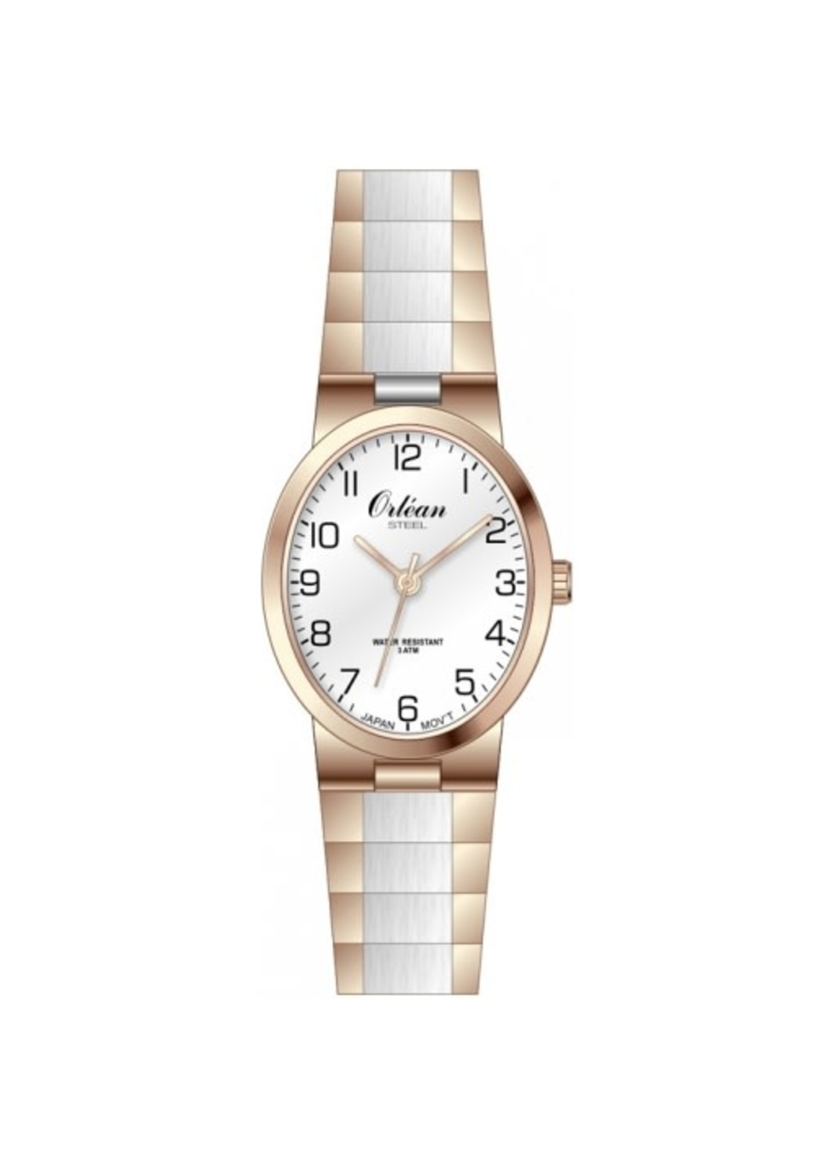 Orléan Montre Orléan Femmes Stainless Steel argenté et rosé