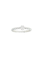 LokÜs Bague boules et halo Or blanc 10K