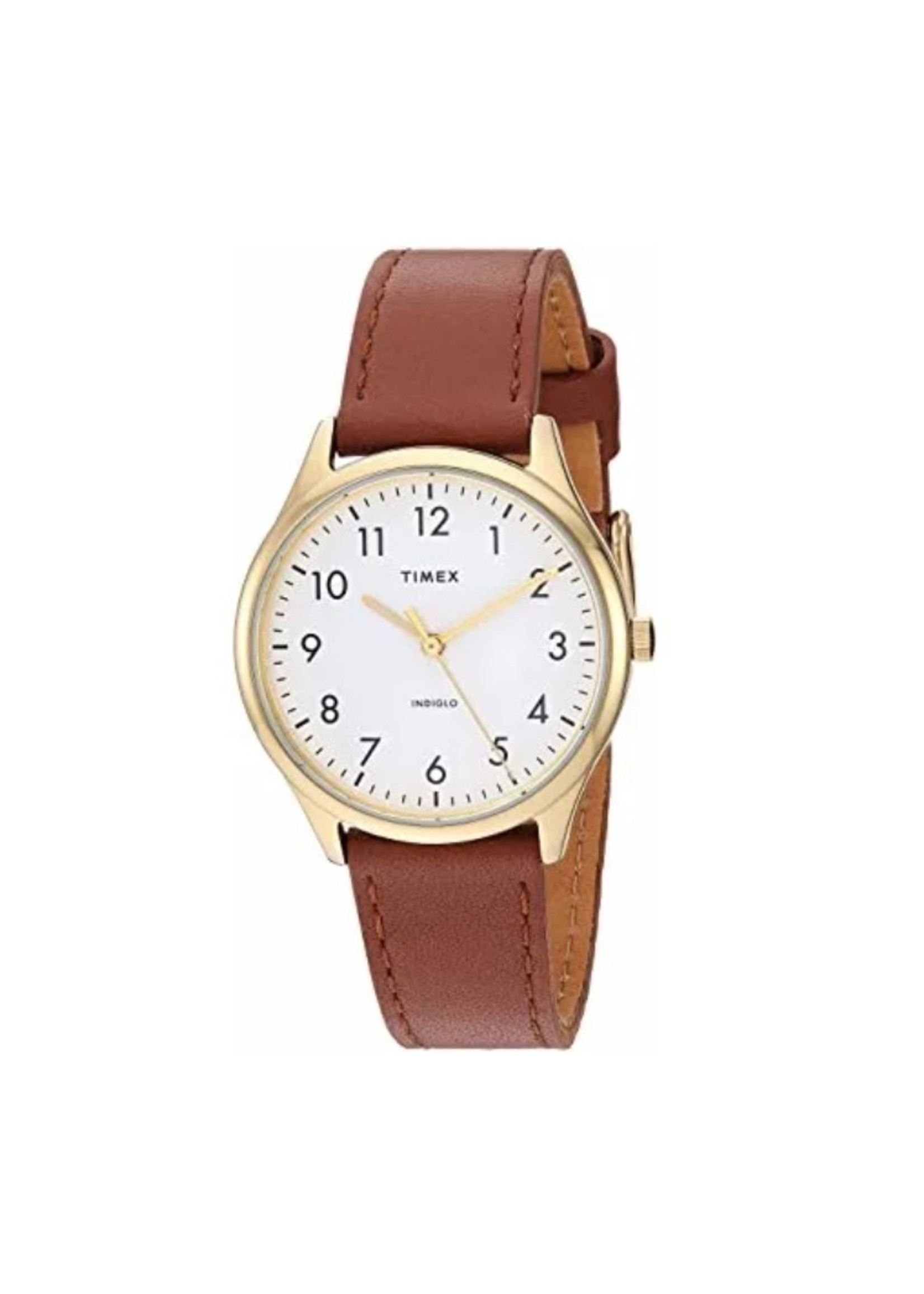 Timex Montre Timex dorée avec bracelet brun