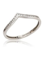 PARÉ Bague Chevron Or blanc 10k