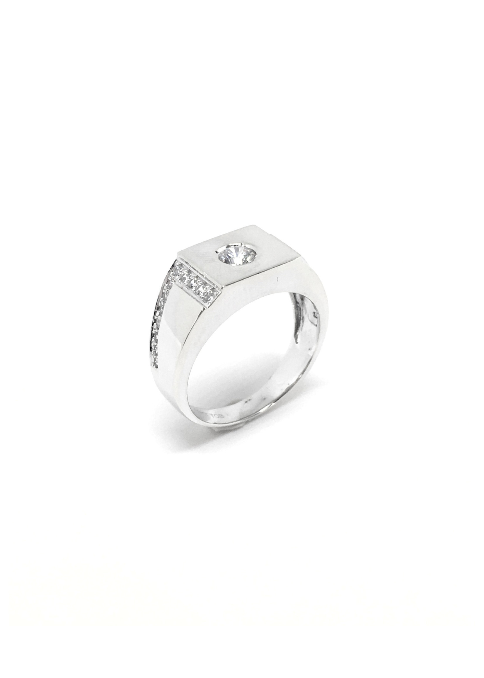 Bague Homme Or blanc 10K