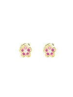 PARÉ Boucles d'oreilles Stud pour enfants Fleurs en Or 10K