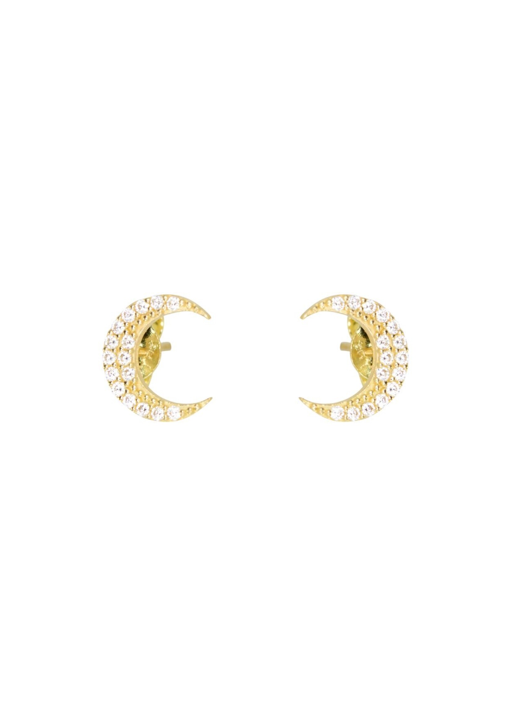 PARÉ Boucles d'oreilles Stud demi-lune Or 10K