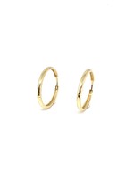 PARÉ Boucles d'oreilles Anneaux Tubes Or 10K