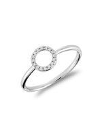 PARÉ Bague cercle de vie avec diamants Or blanc 10K