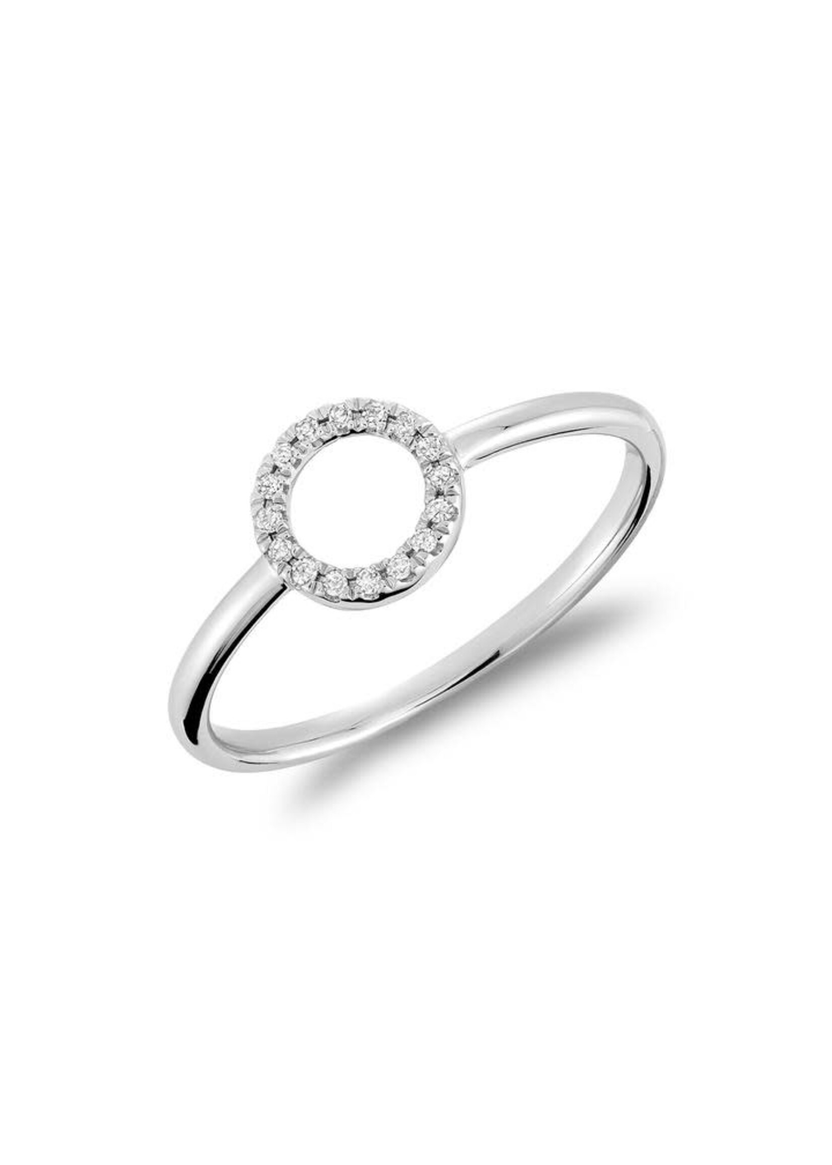 PARÉ Bague cercle de vie avec diamants Or blanc 10K