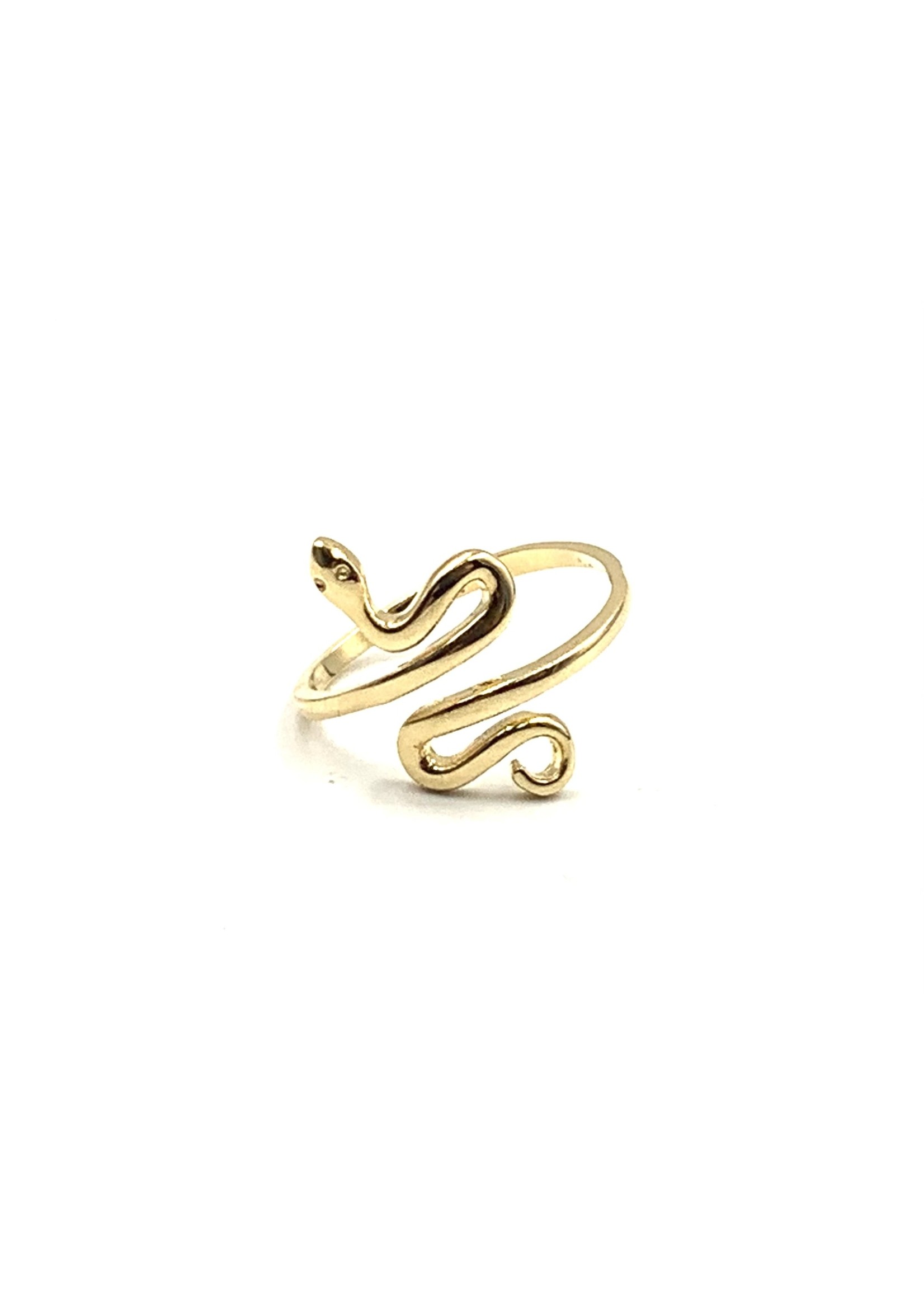 Bague ouverte serpent or 10K