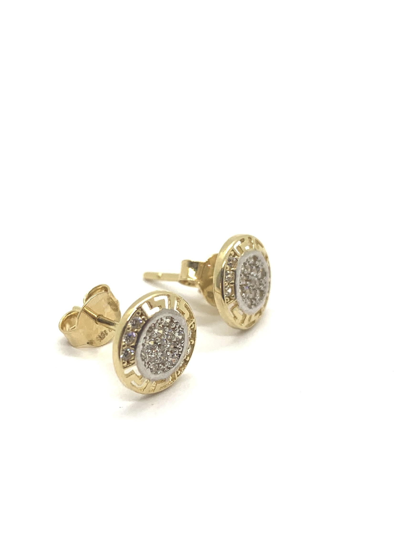 Boucles d'oreilles stud Versace or 10k 2 tons