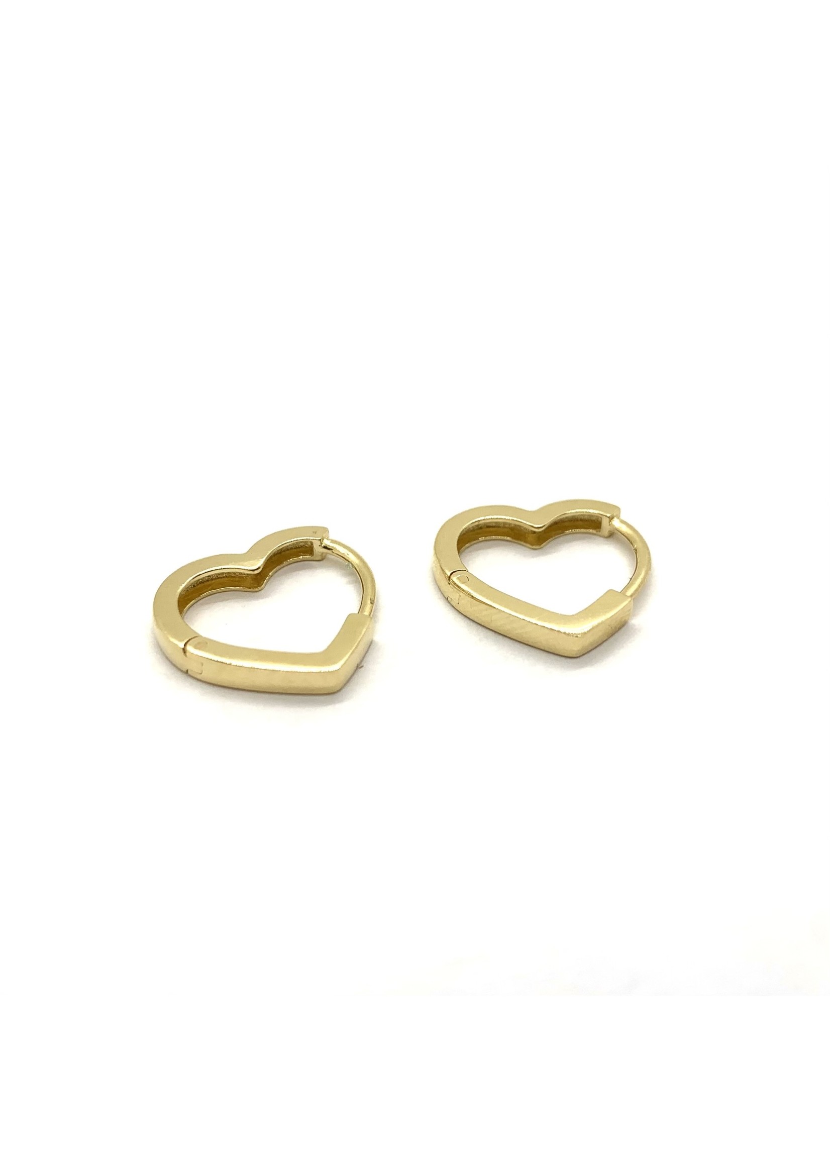 PARÉ Boucles d'oreilles Huggies cœurs Or 10K