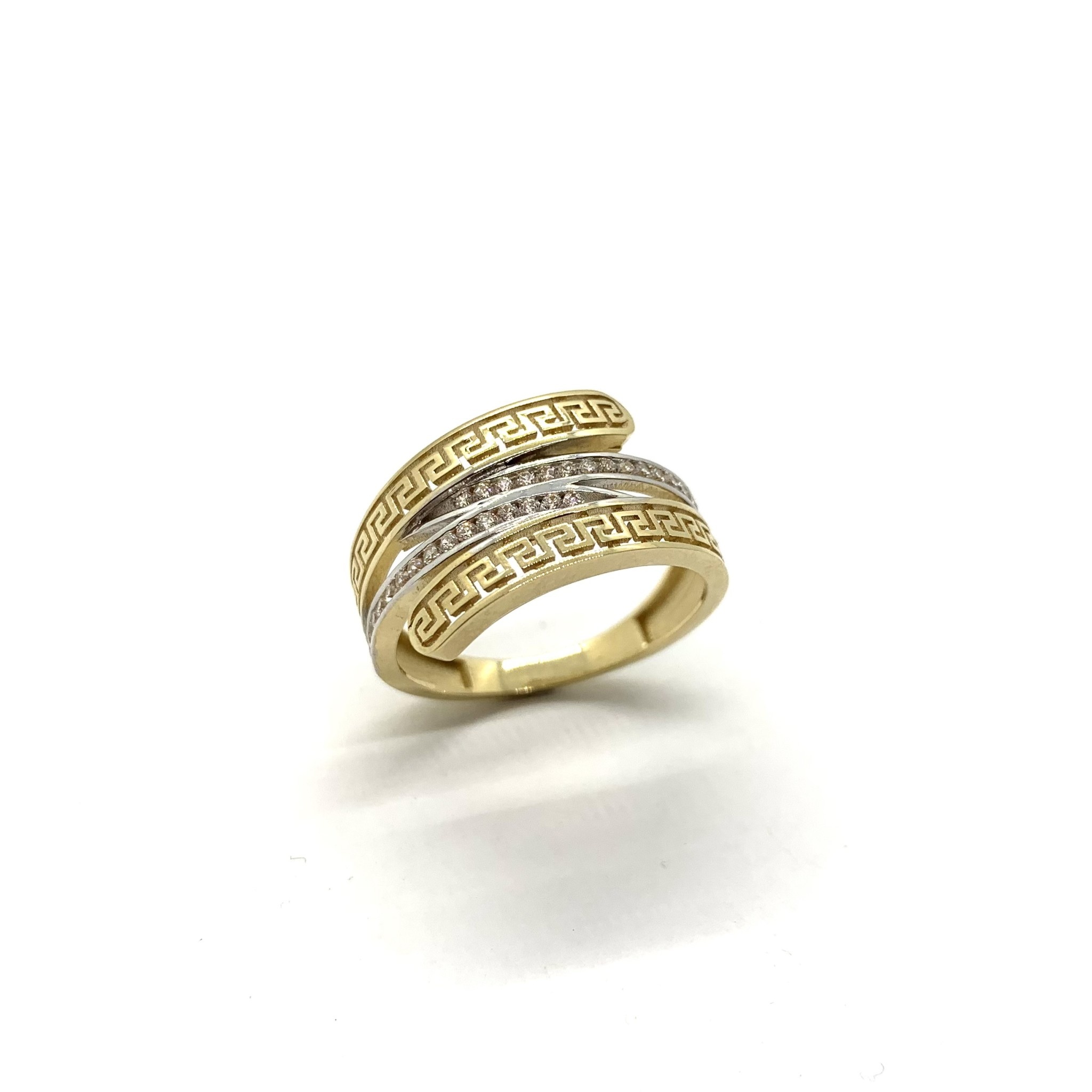 Bague 2 bandes Versace 2 bandes CZ 10k2T