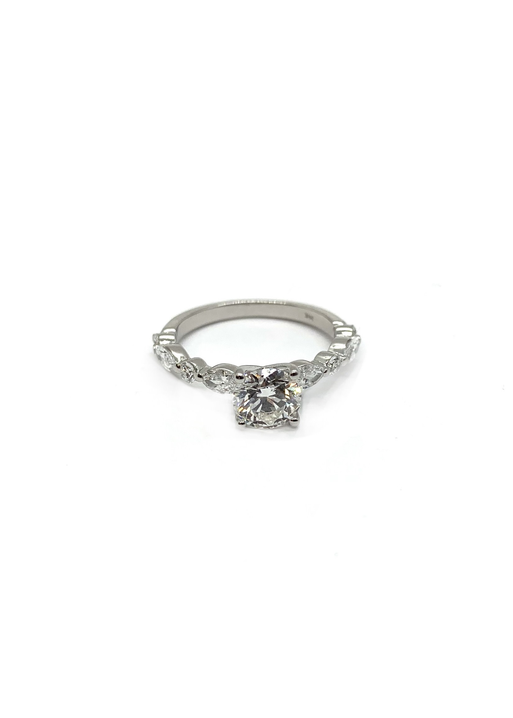 Bague solitaire «de rêve» avec diamants Or 14K