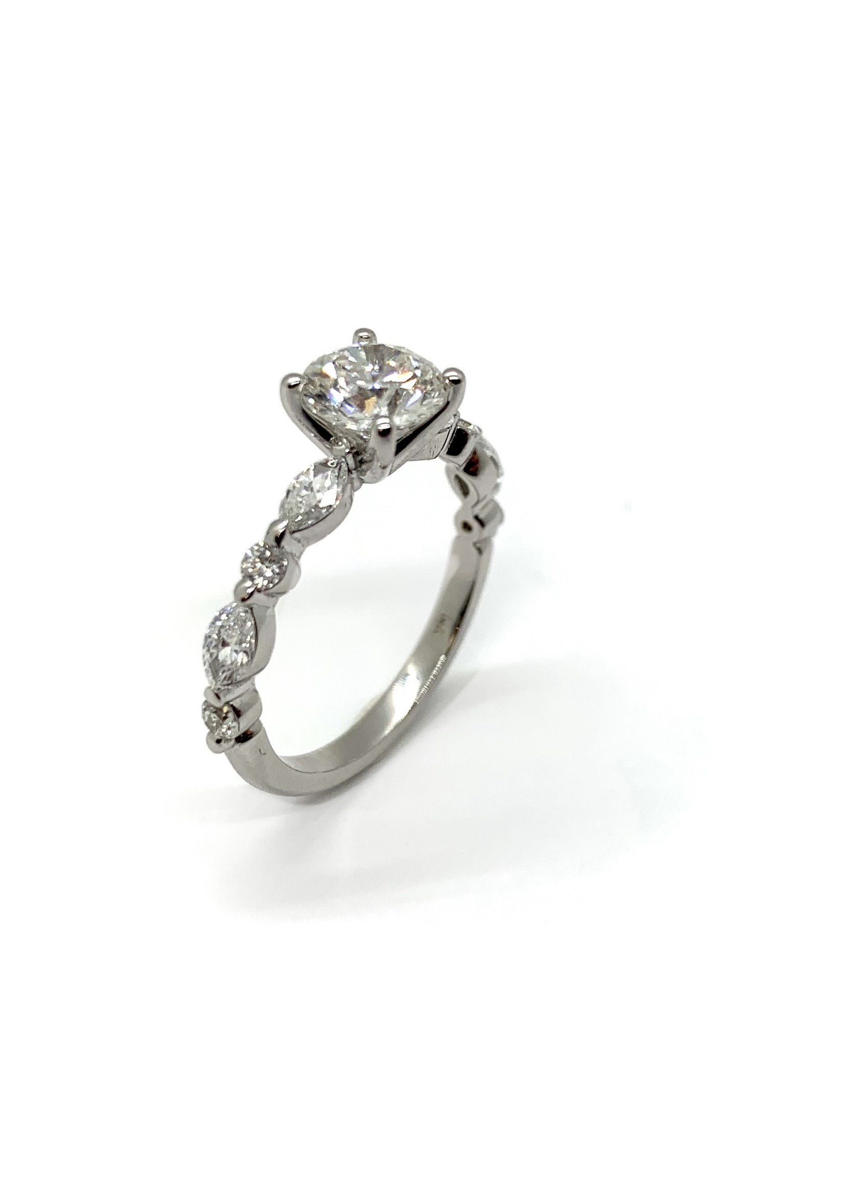 Bague solitaire «de rêve» avec diamants Or 14K