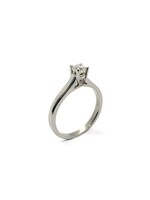 Bague solitaire avec diamant Canadien Or blanc 14K