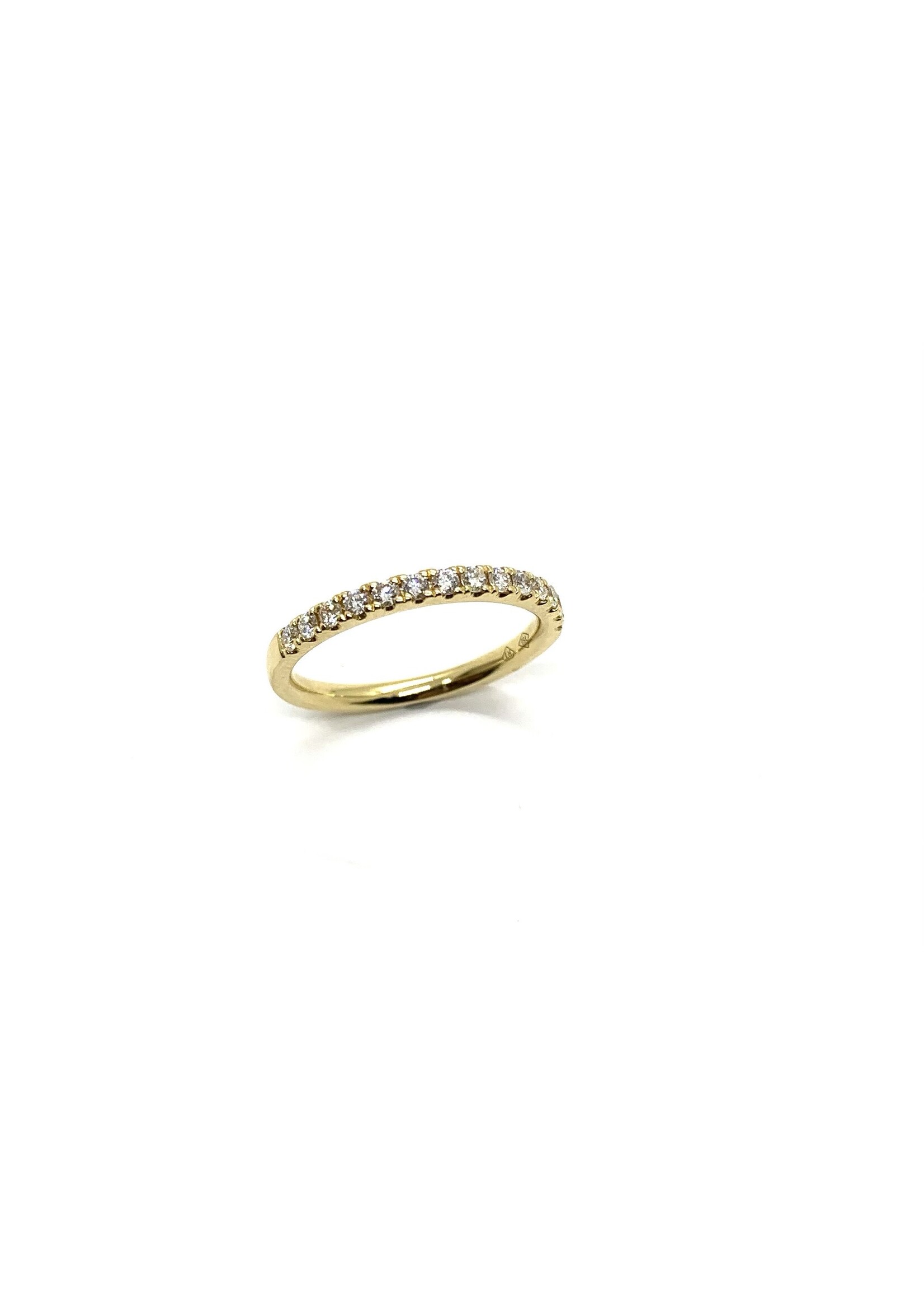 Jonc semi-éternité Or 18K avec diamants véritables naturels