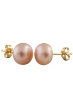 PARÉ Boucles d'oreilles Stud Perles d'eau douce Rose Or 14K