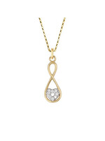PARÉ Pendentif infini et coeur Or 10K 2 tons