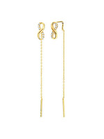 Boucles d'oreilles pendantes infini et chaînettes Or 10K LG2