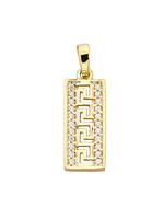 PARÉ Pendentif rectangle Versace Or 10K