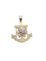 Pendentif Ancre, bateau et aigle Versace Or 10K 2 tons m