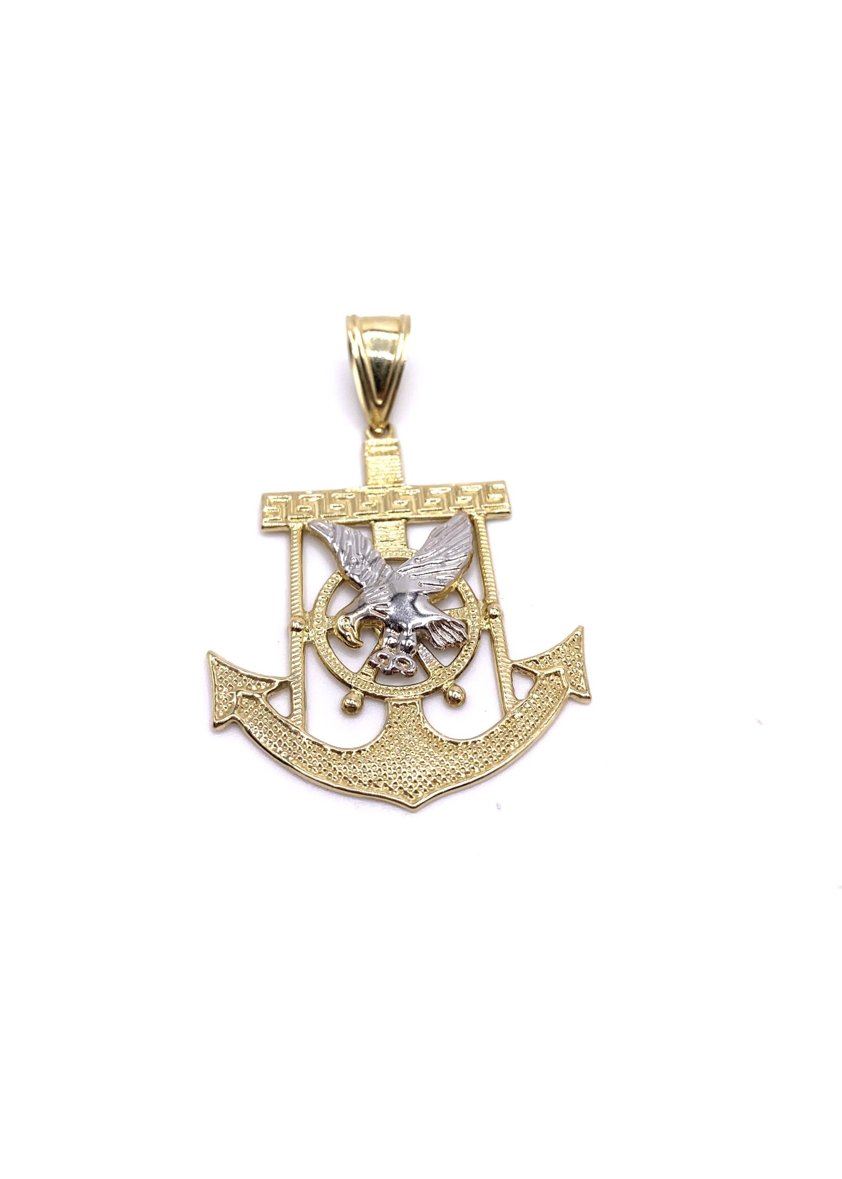 Pendentif Ancre, bateau et aigle Versace Or 10K 2 tons