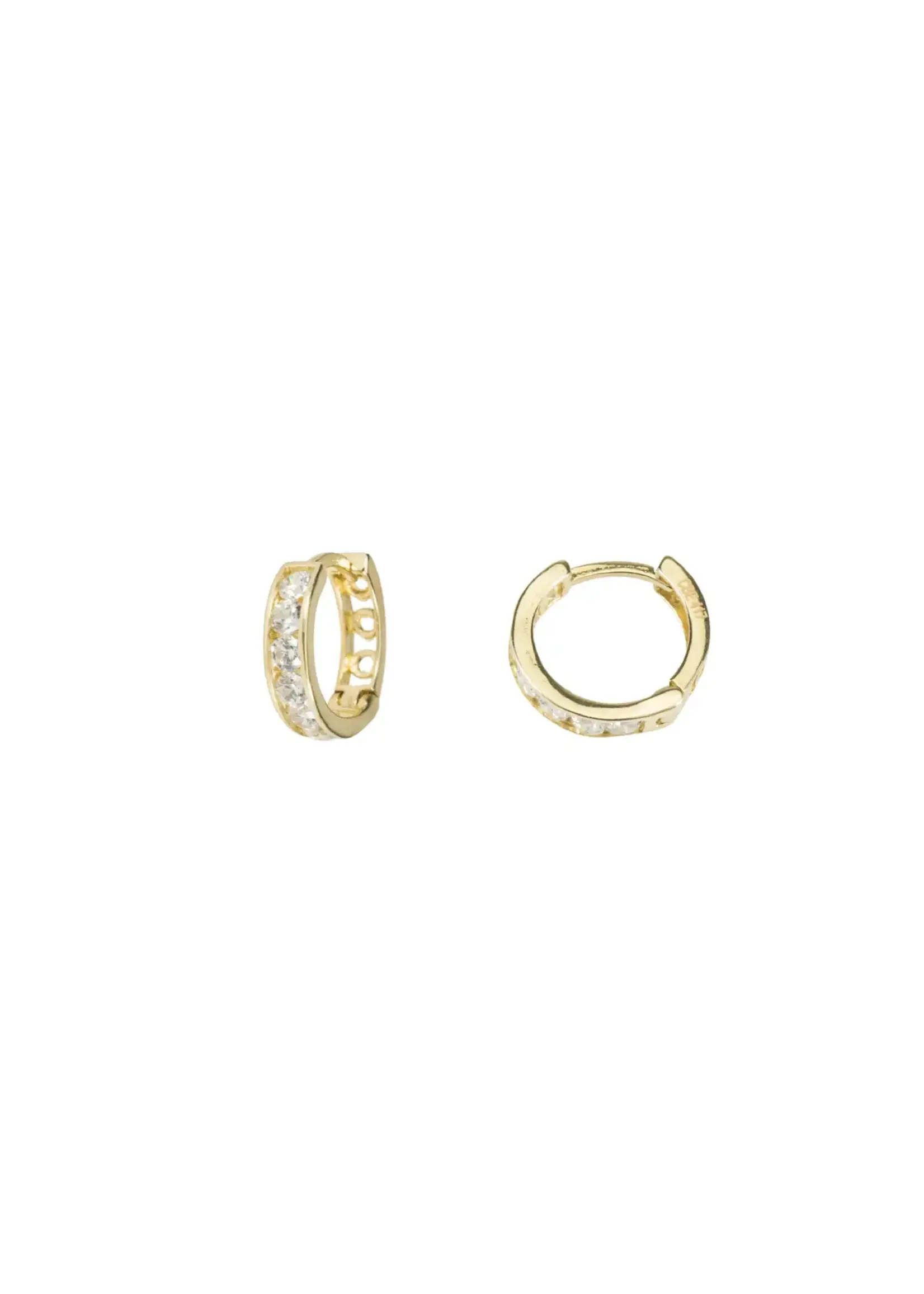 PARÉ Boucles d'oreilles Huggies pour enfant ou femme Or Rose 10K