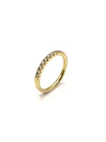 Jonc semi-éternité Or 18K avec diamants véritables naturels
