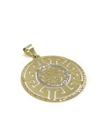 Pendentif médaillon rond Versace ajouré Or 2 tons 10K