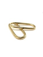 Boucles d'oreilles anneaux ovale Or 10K