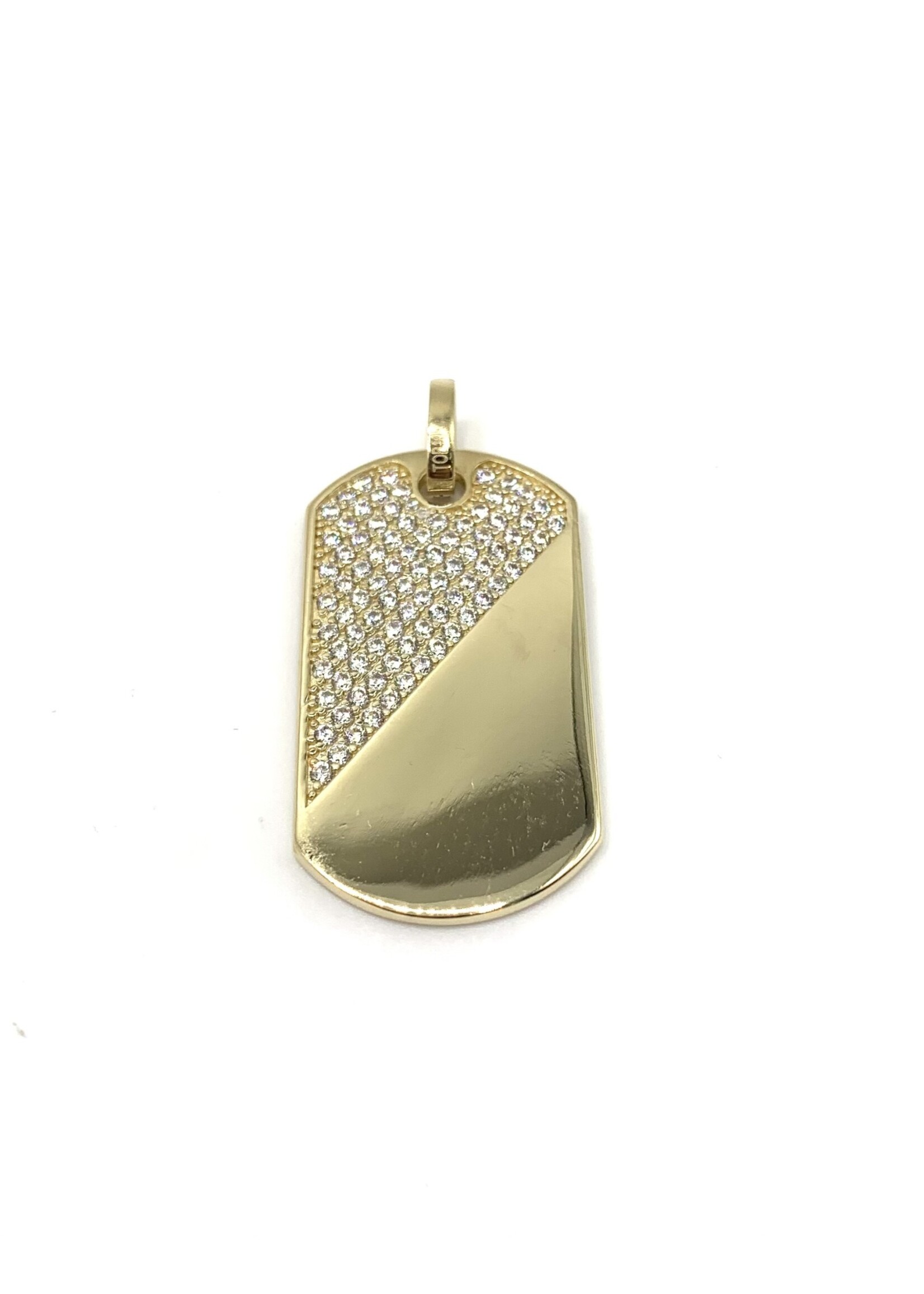 Pendentif plaque ID Or 10K