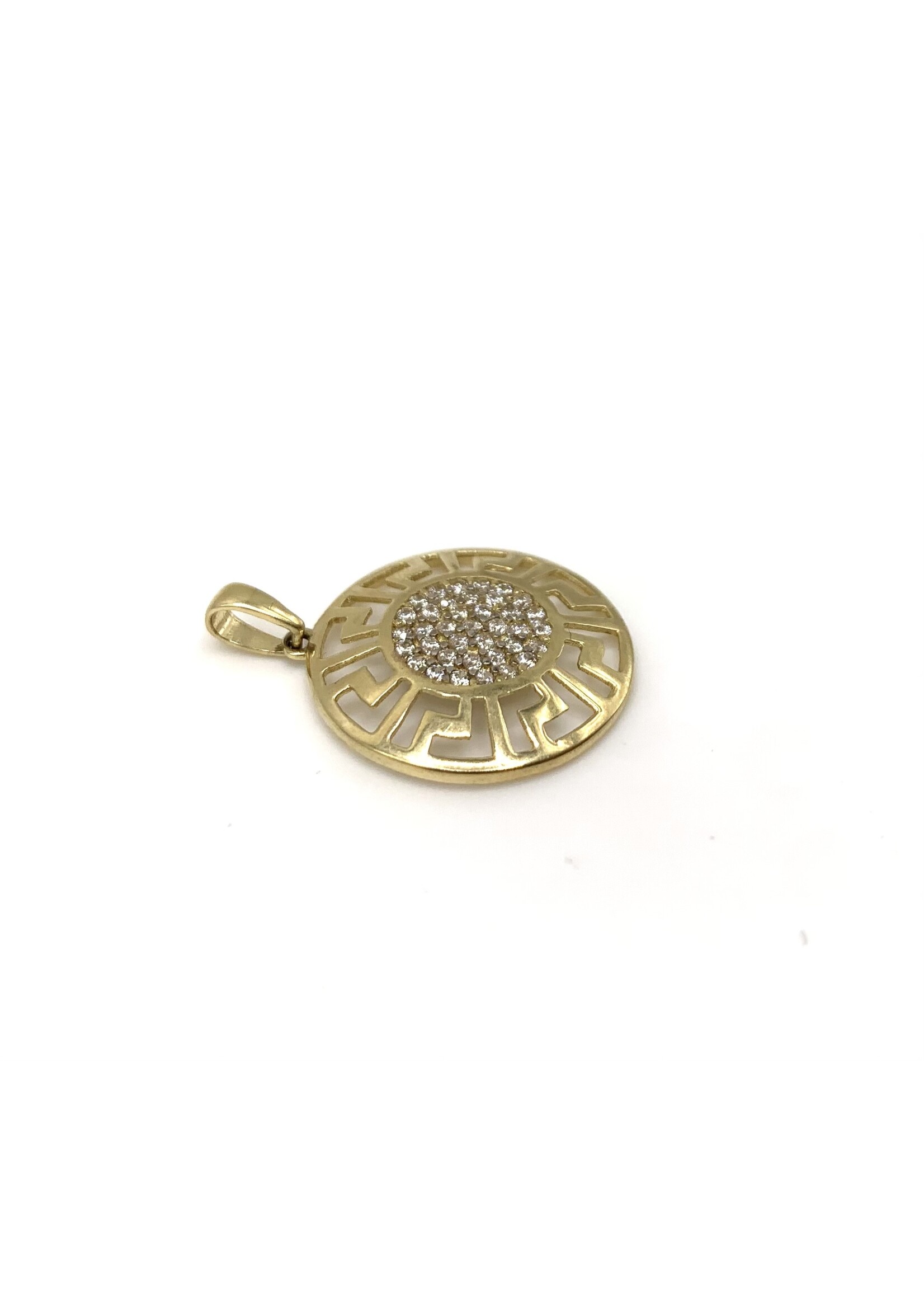 Pendentif rond ajouré Versace Or 10K