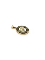Pendentif rond Versace noir et blanc Or 10K