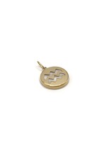 PARÉ Pendentif rond Verseau avec nacre de perle Or 10K