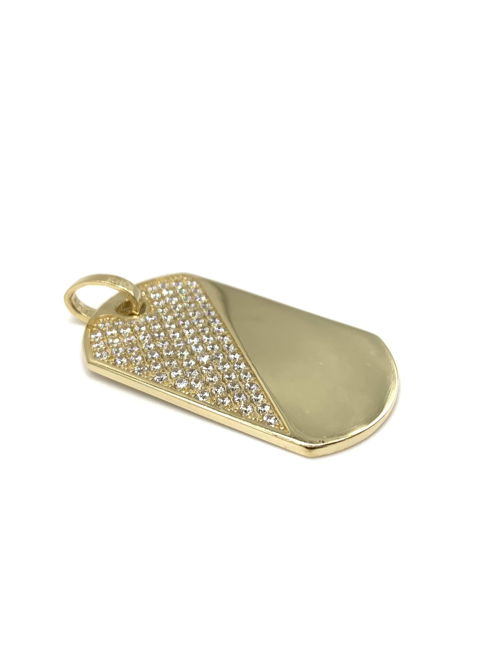 Pendentif plaque ID Or 10K